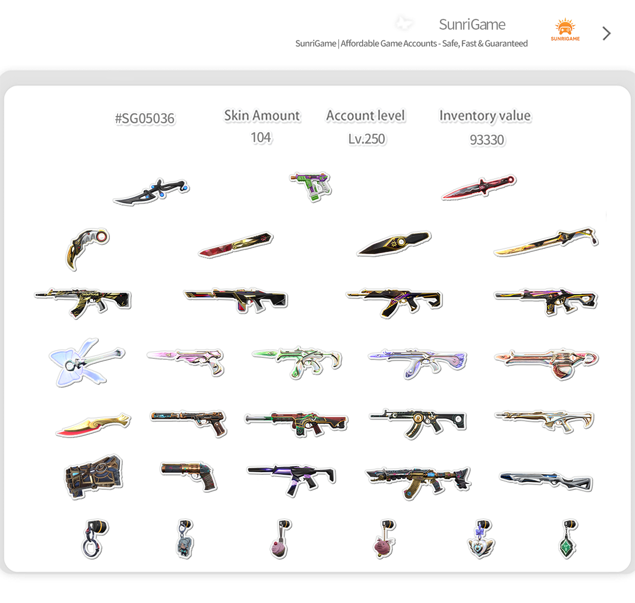 SOLD! #SG05036š„NA/FULL ACCESS & CHANGE EMAILš„VP SPENT 93330š„LEVEL 126š„SKINS 127š„VCT Lock & Ignite Collection & 21 & 22 & 23 & 24 champion bundles