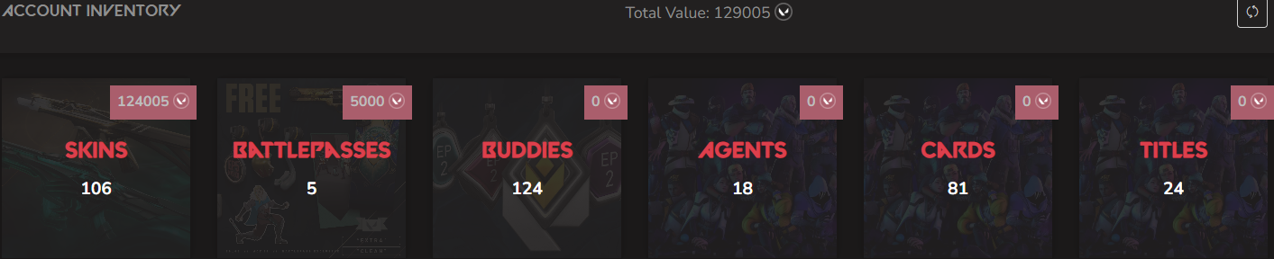 SOLD! #SG05040š„NA/FULL ACCESS & CHANGE EMAILš„VP SPENT 129005š„LEVEL 68š„SKINS 106š„ VCT & 24 champion bundle