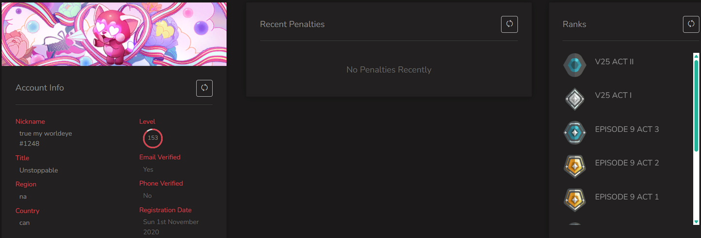 SOLD! #SG05101š„NA/FULL ACCESS & CHANGE EMAILš„VP SPENT 160055š„LEVEL 153š„SKINS 164š„Kuronami & 24 champion bundle