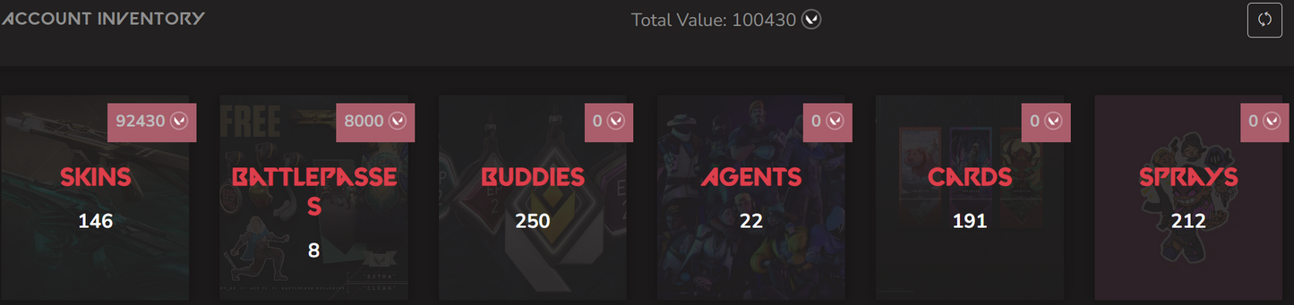 SOLD!#SG05320🔥NA/FULL ACCESS & CHANGE EMAIL🔥VP SPENT 100430🔥LEVEL 232🔥SKINS 146 🔥VCT LOCK & 24 champion bundle
