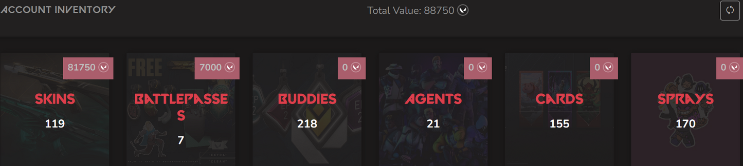 #SG05330š„NA/FULL ACCESS & CHANGE EMAILš„VP SPENT 88750š„LEVEL 167 š„SKINS 119 š„24 champion bundle