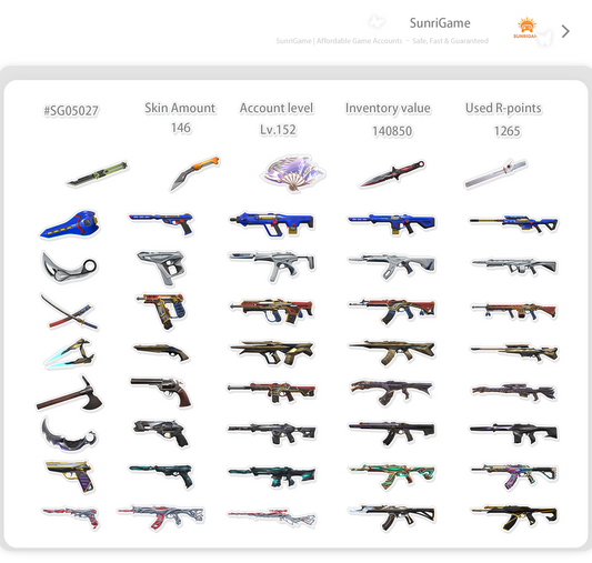 SOLD! #SG05027🔥NA/FULL ACCESS & CHANGE EMAIL🔥VP SPENT 140850🔥LEVEL 153🔥SKINS 146🔥VCT Lock & Ignite Collection & 23 champion bundles