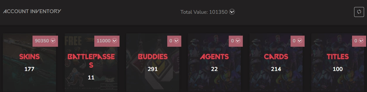 SOLD! #SG05001🔥NA/FULL ACCESS & CHANGE EMAIL🔥VP SPENT 101350🔥LEVEL 211🔥SKINS 177🔥VCT LOCK & 22 champion bundle