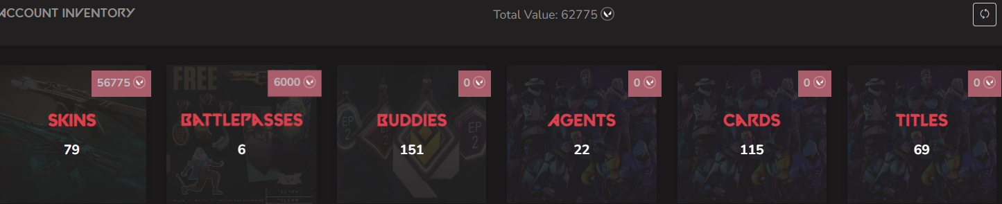 SOLD! #SG05014🔥NA/FULL ACCESS & CHANGE EMAIL🔥VP SPENT 62775🔥LEVEL 100🔥SKINS 79 🔥VCT Lock & 22 champion bundles