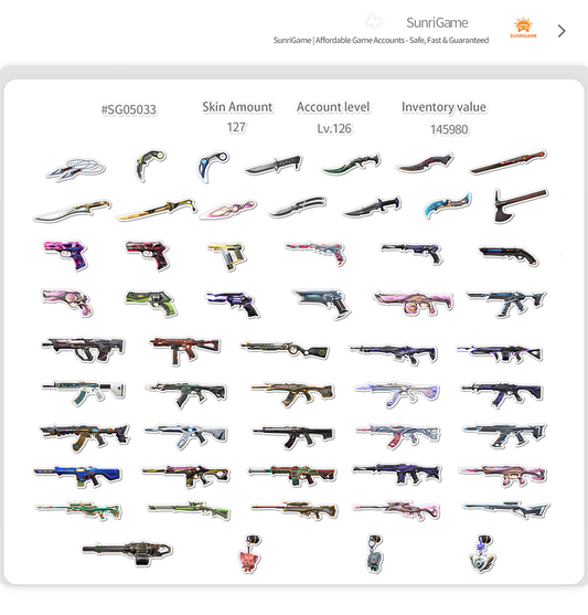 SOLD! #SG05033🔥NA/FULL ACCESS & CHANGE EMAIL🔥VP SPENT 145980🔥LEVEL 126🔥SKINS 127🔥Kuronami & 24 champion bundles