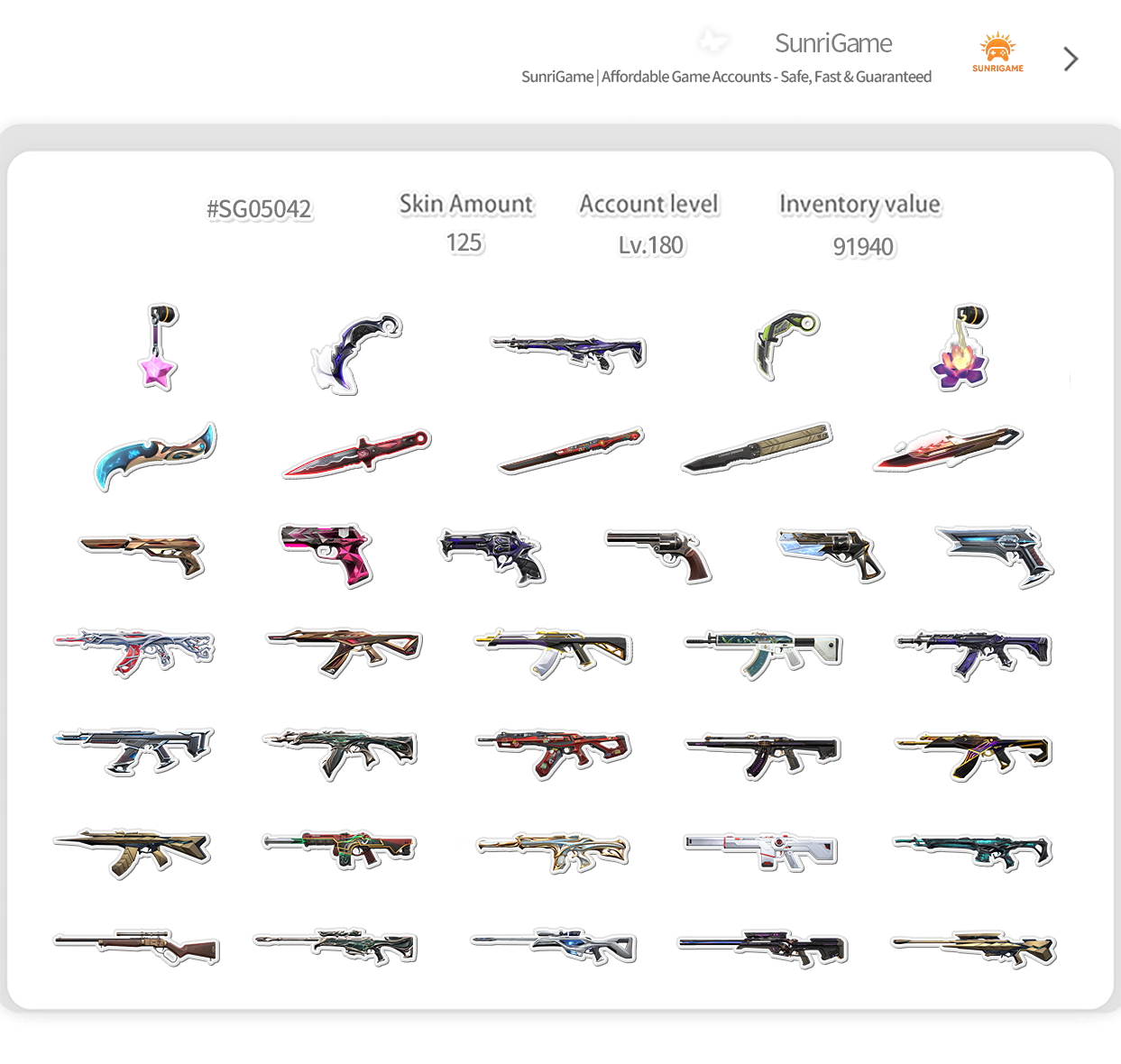 SOLD! #SG05042🔥NA/FULL ACCESS & CHANGE EMAIL🔥VP SPENT 91940🔥LEVEL 180🔥SKINS 125🔥VCT LOCK