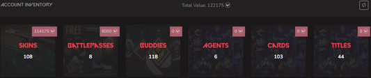 SOLD! #SG05060🔥NA/FULL ACCESS & CHANGE EMAIL🔥VP SPENT 122175🔥LEVEL 44🔥SKINS 108🔥VCT Lock & Ignite Collection & 21 & 23 champion bundles