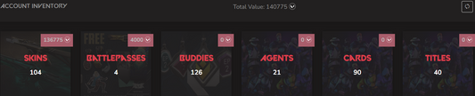 SOLD! #SG05065🔥NA/FULL ACCESS & CHANGE EMAIL🔥VP SPENT 140775🔥LEVEL 116🔥SKINS 104 🔥Ignite Collection & 23 champion