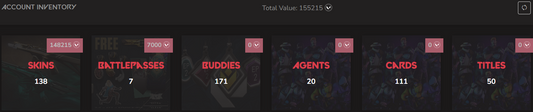 SOLD! #SG05072🔥NA/FULL ACCESS & CHANGE EMAIL🔥VP SPENT 155215 🔥LEVEL 137🔥SKINS 138🔥 23 champion bundle