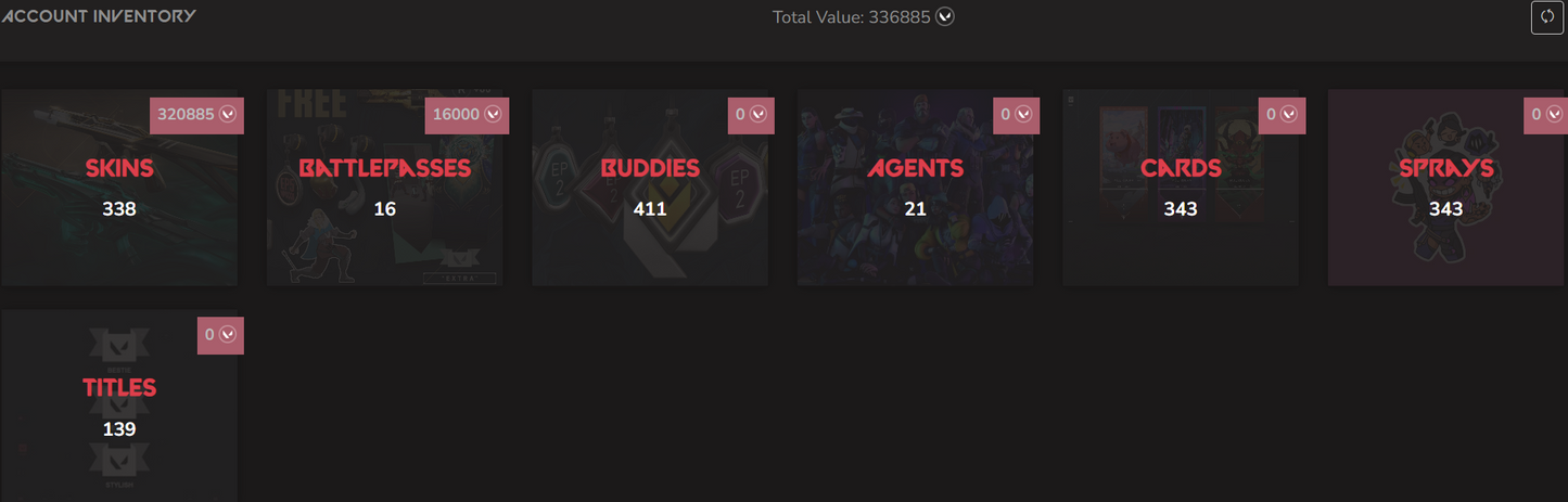 SOLD! #SG05083🔥NA/FULL ACCESS & CHANGE EMAIL🔥VP SPENT 336885🔥LEVEL 330🔥SKINS 338🔥VCT Lock & Ignite Collection & 22 & 23 & 24 champion bundles