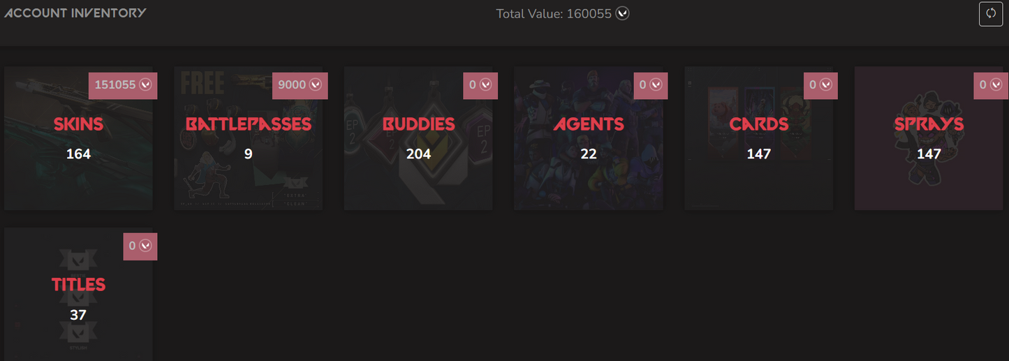 SOLD! #SG05101🔥NA/FULL ACCESS & CHANGE EMAIL🔥VP SPENT 160055🔥LEVEL 153🔥SKINS 164🔥Kuronami & 24 champion bundle
