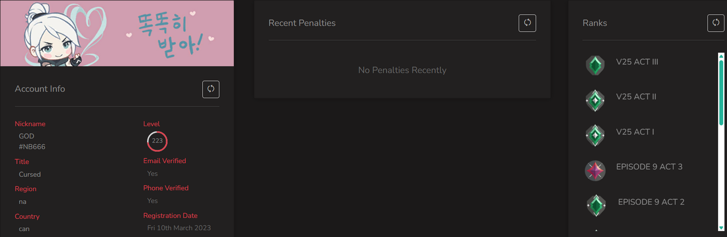 SOLD! #SG05105🔥NA/FULL ACCESS & CHANGE EMAIL🔥VP SPENT 203380🔥LEVEL 223🔥SKINS 188🔥Kuronami & 24 champion bundles
