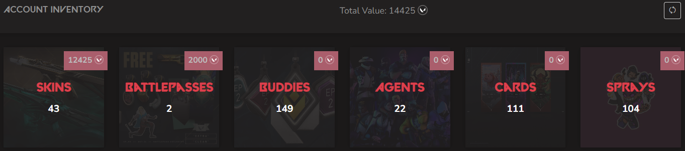 SOLD! #SG05106🔥NA/FULL ACCESS & CHANGE EMAIL🔥VP SPENT 14425🔥LEVEL 43🔥SKINS 43🔥 21 champion