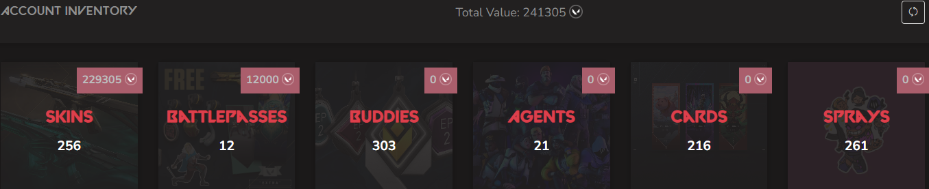 SOLD! #SG05125🔥NA/FULL ACCESS & CHANGE EMAIL🔥VP SPENT 241305🔥LEVEL 208🔥SKINS 256🔥 VCT LOCK & 23 & 24 champion bundles
