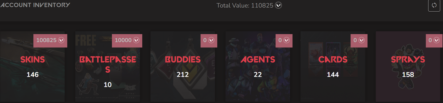 SOLD！ #SG05268🔥NA/FULL ACCESS & CHANGE EMAIL🔥VP SPENT 110825🔥LEVEL 164🔥SKINS 146 🔥25VCT & 23 & 24 champion bundle