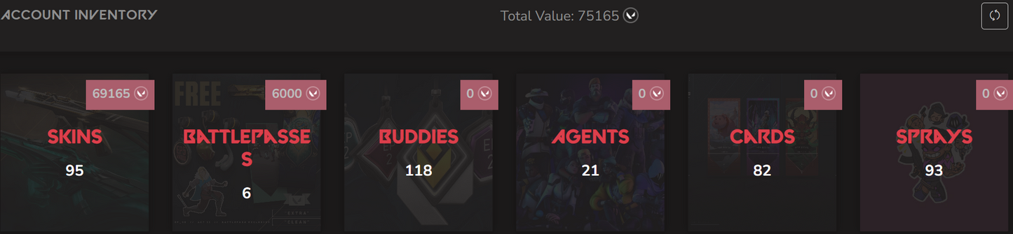 #SG05338🔥NA/FULL ACCESS & CHANGE EMAIL🔥VP SPENT 75165🔥LEVEL 71🔥SKINS 95 🔥24 champion bundle