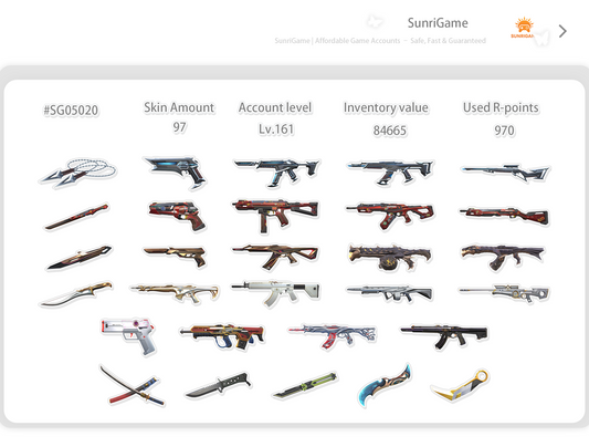 SOLD! #SG05020🔥NA/FULL ACCESS & CHANGE EMAIL🔥VP SPENT 84665 🔥LEVEL 141🔥SKINS 97🔥Kuronami bundle
